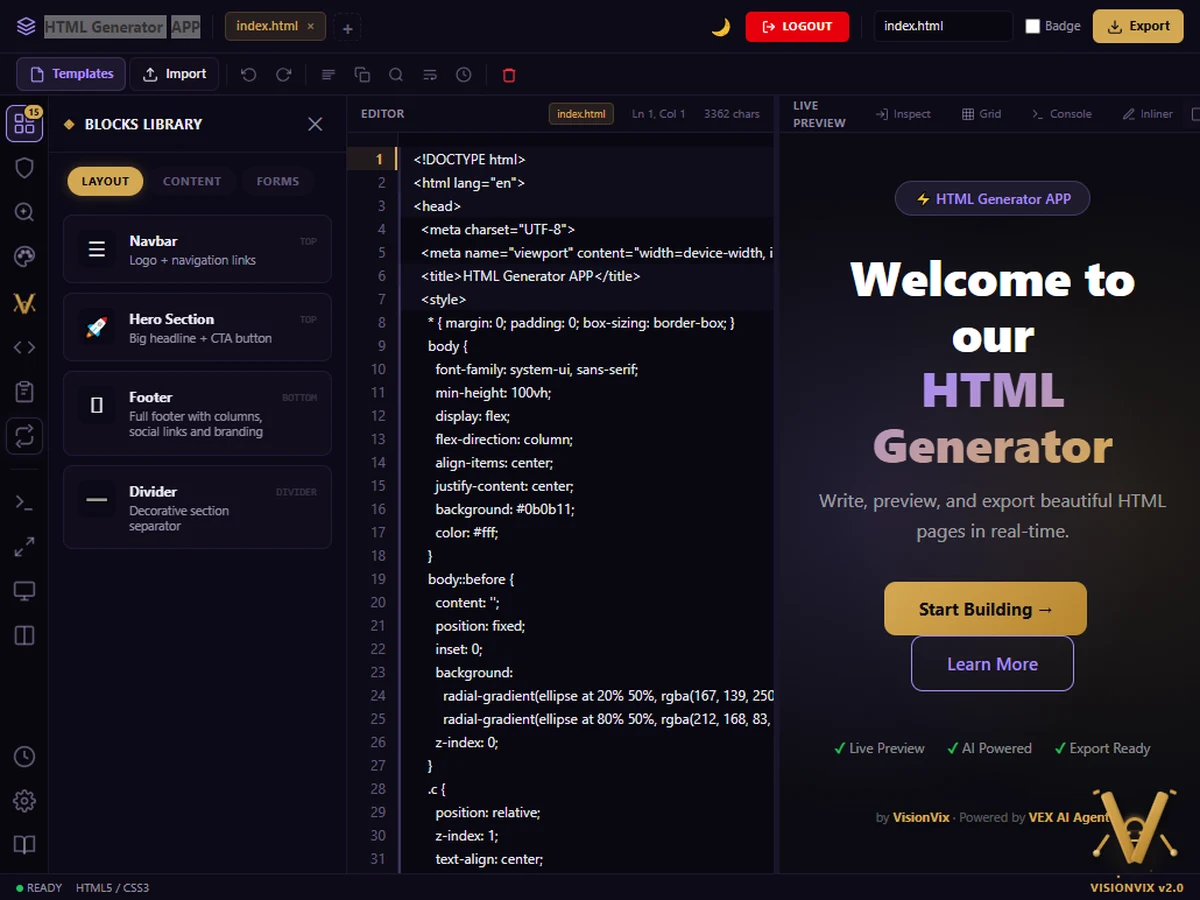 HTML Generator